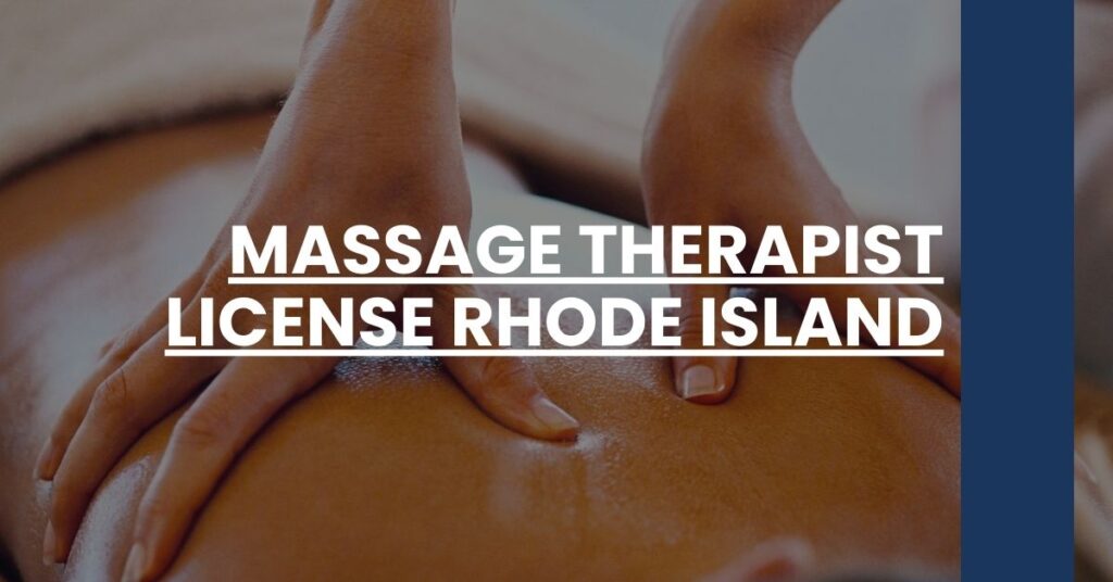 Massage Therapist License Rhode Island Feature Image